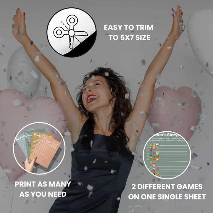 Printable baby shower game bundle hilarious activities - instant download pdf - boho neutral collection - partry