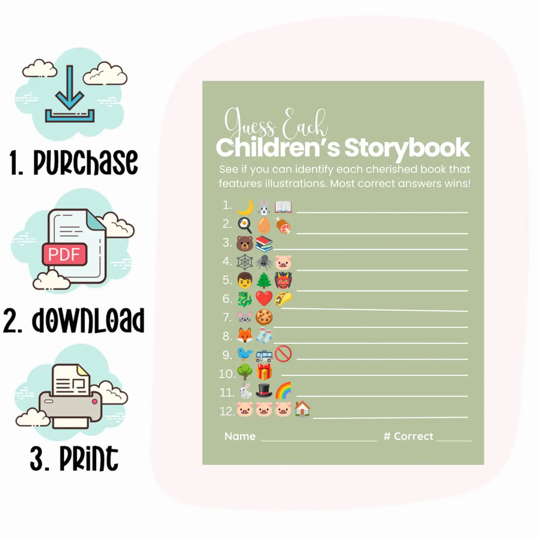 Printable baby shower game instant downloads - mommy best word scramble emoticon guess candy matching - celestial theme