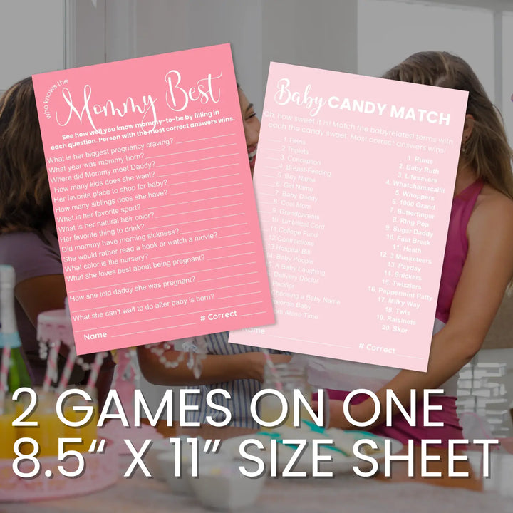 Printable baby shower game instant downloads - mommy best word scramble emoticon guess candy matching - signature