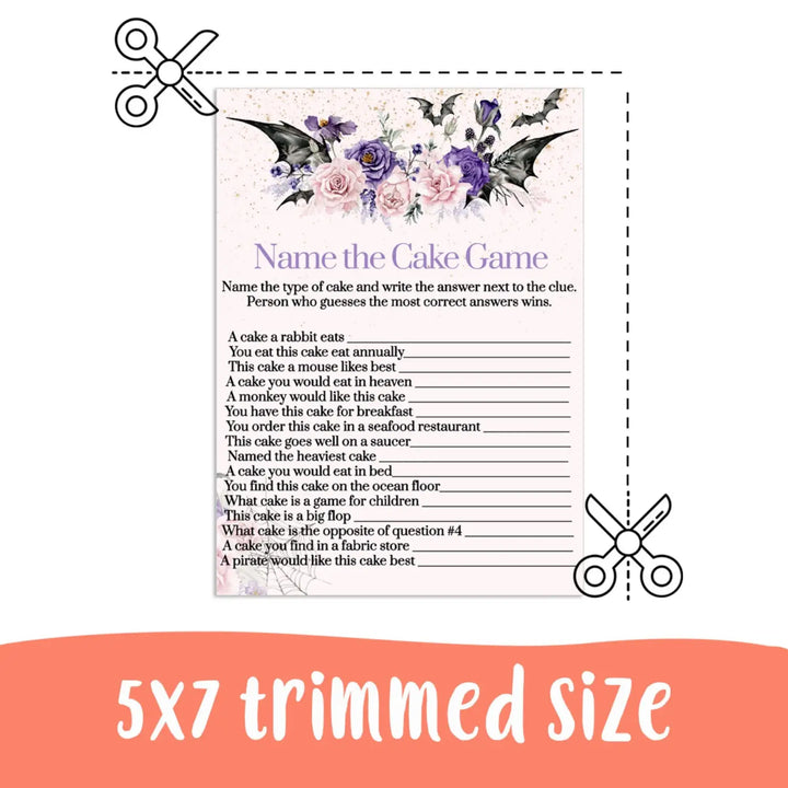 Printable bridal shower guess the cake game - pdf download - party games