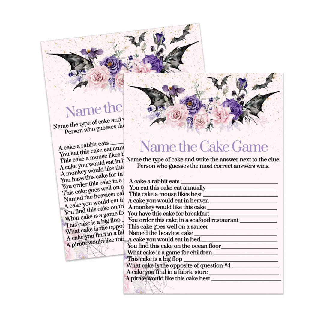 Printable bridal shower guess the cake game - pdf download - party games