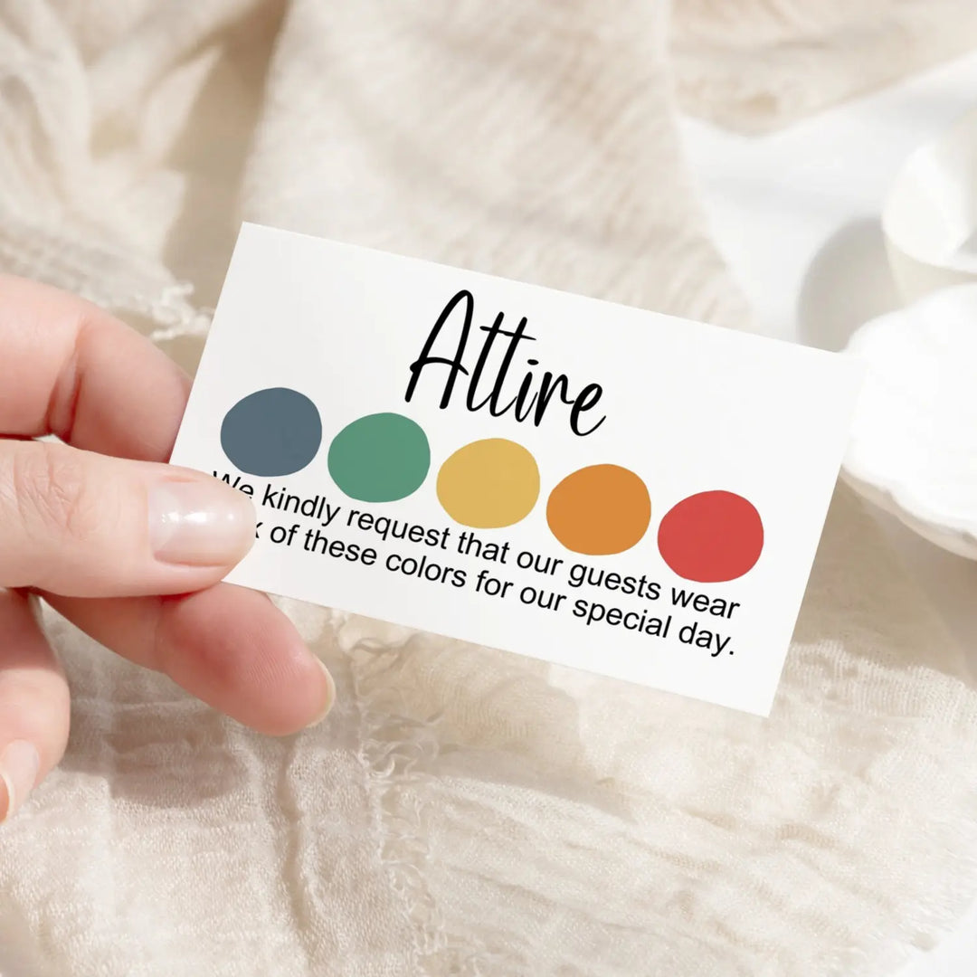 Retro vibes customizable party attire cards (sets of 100) - invitations