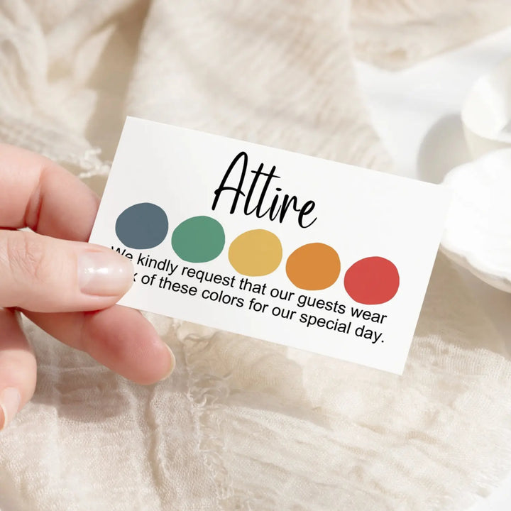 Retro vibes customizable party attire cards (sets of 100) - invitations