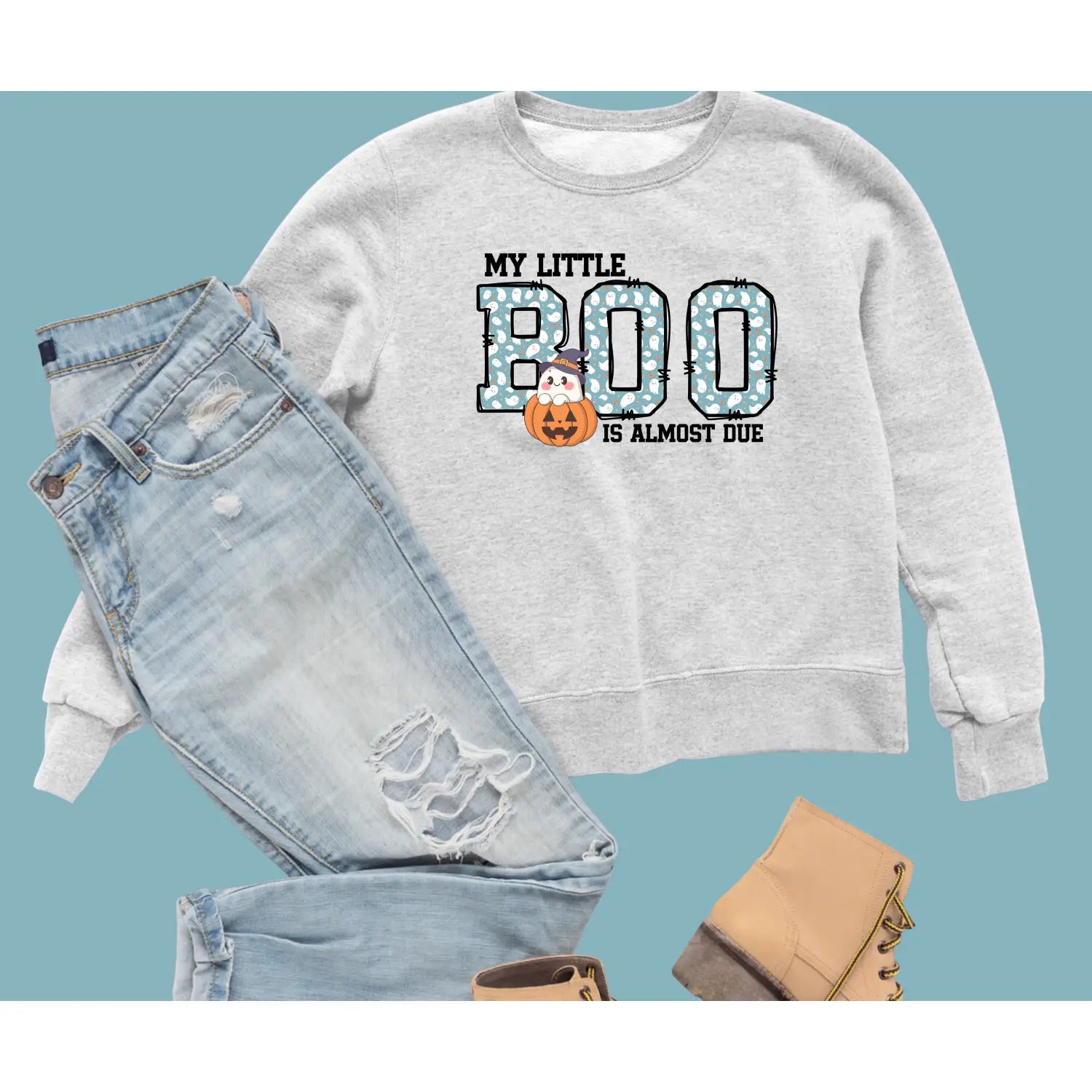 Spooky crew halloween sweatshirt boo family matching fall maternity outfits pumpkin baby shower gift new mom