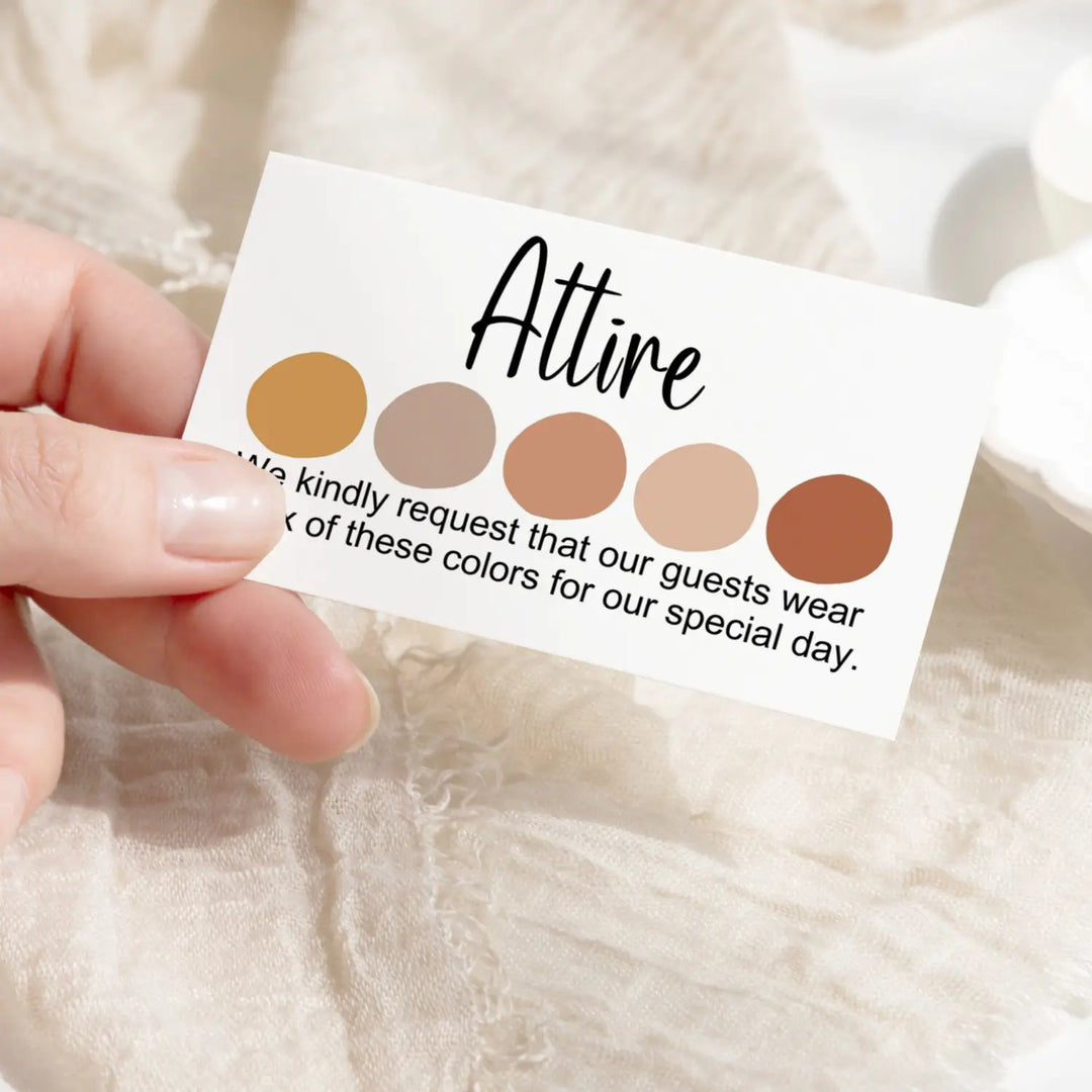 Tuscan sunset customizable party attire cards (sets of 100) - invitations
