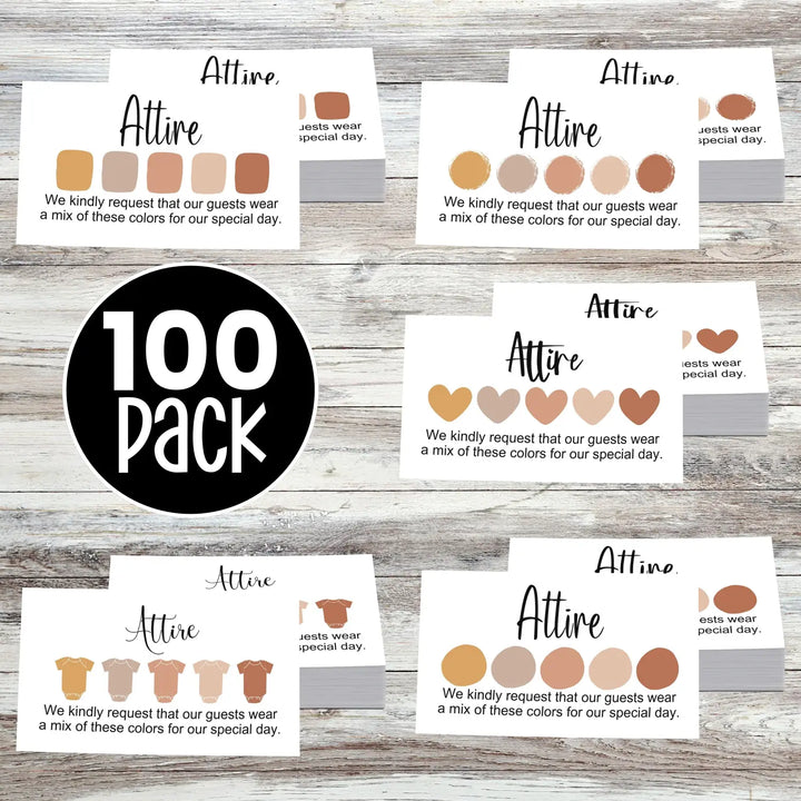 Tuscan sunset customizable party attire cards (sets of 100) - invitations