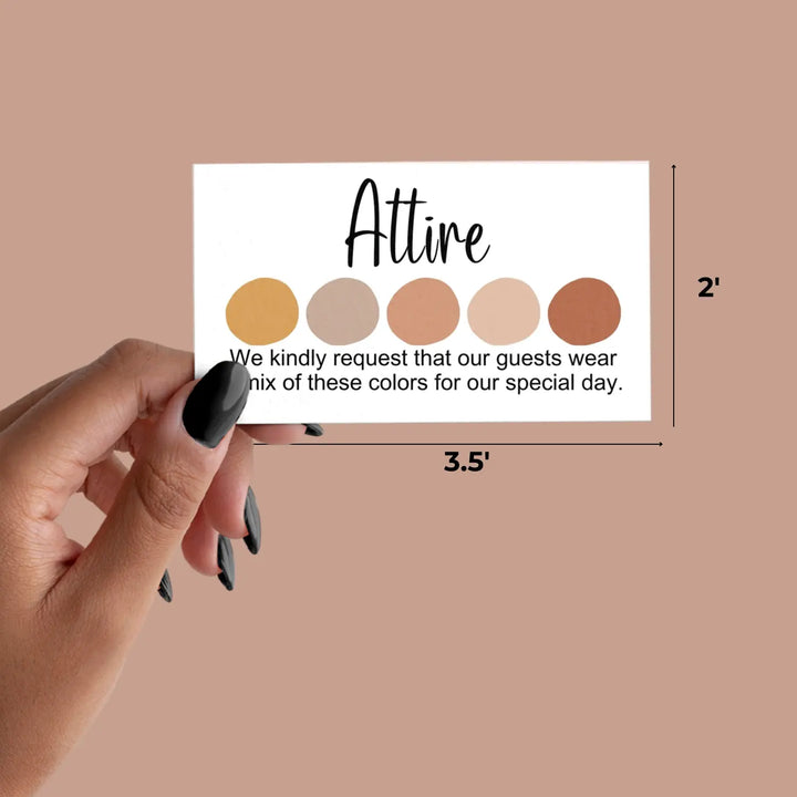 Tuscan sunset customizable party attire cards (sets of 100) - invitations