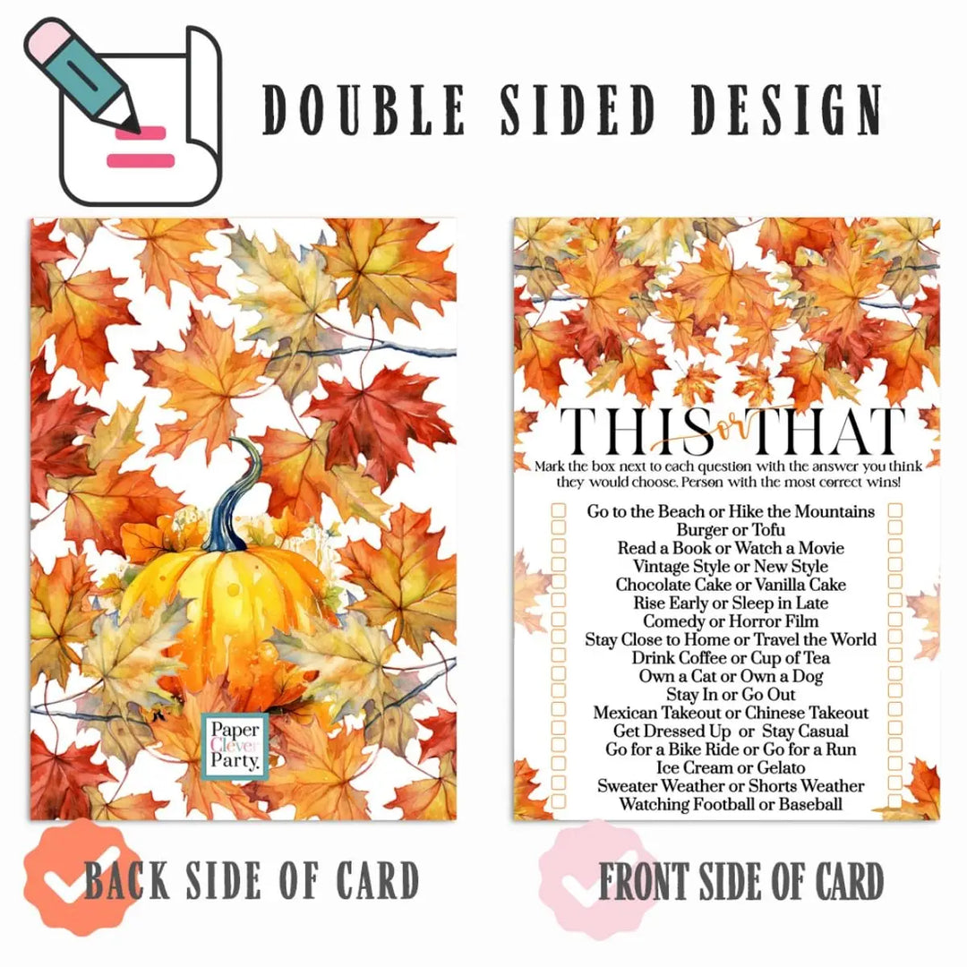 Would she rather fall bridal shower game - halloween birthday or wedding fun 25 cards for the bride’s best moments