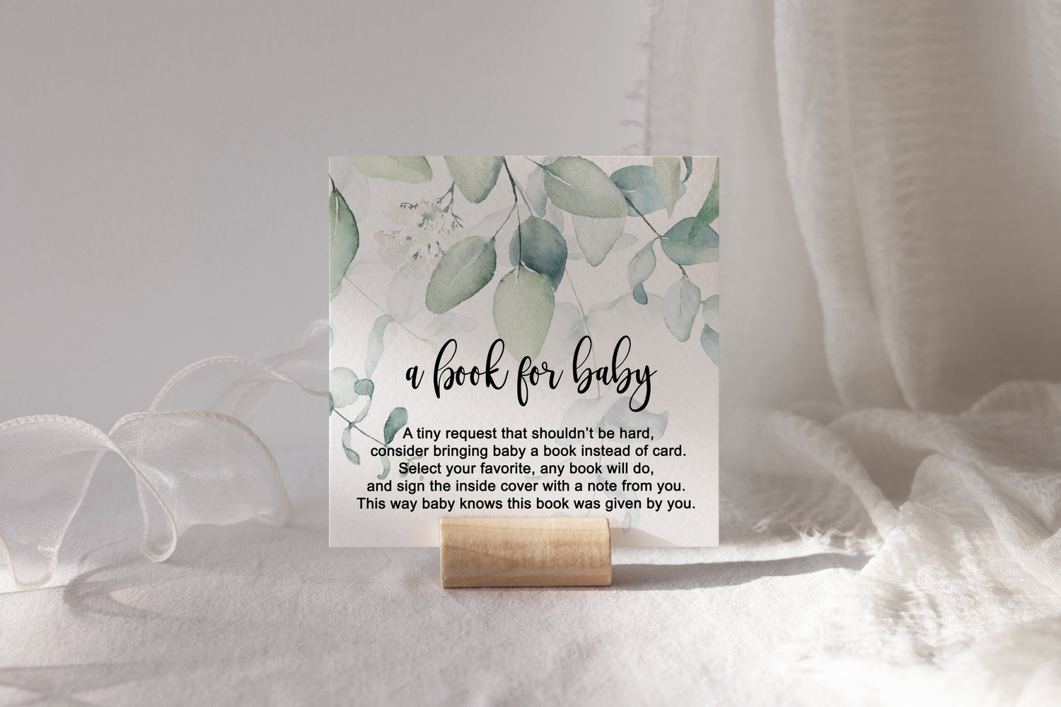  Encourage a lifelong passion for reading by asking attendees to contribute a cherished story in place of a card. Perfect for creating lasting memories and a gift that keeps on giving. 