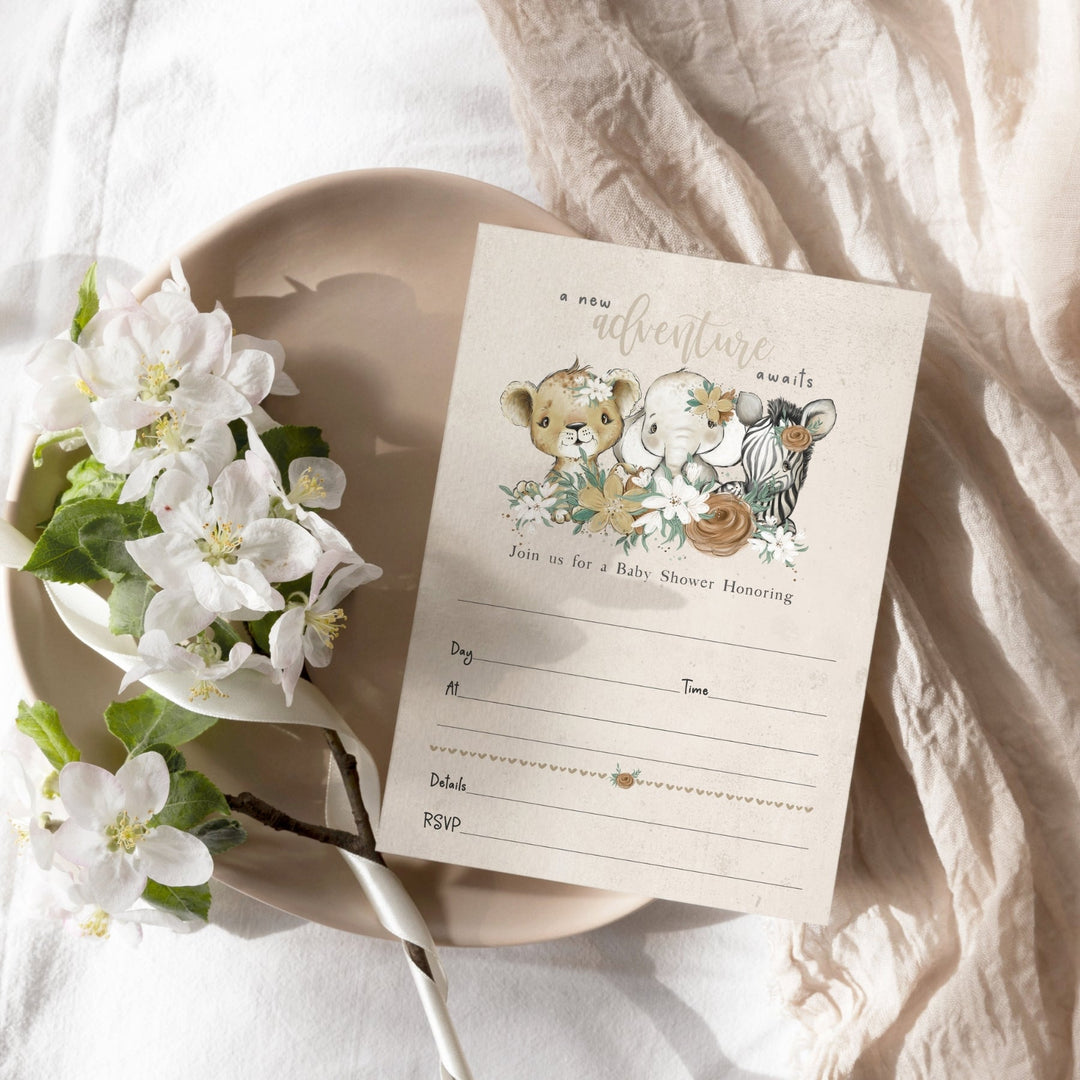 Craft the perfect beginning to your celebration with our DIY-style baby shower invitations. Our blank, customizable invites with envelopes offer a personal touch for your special event. 