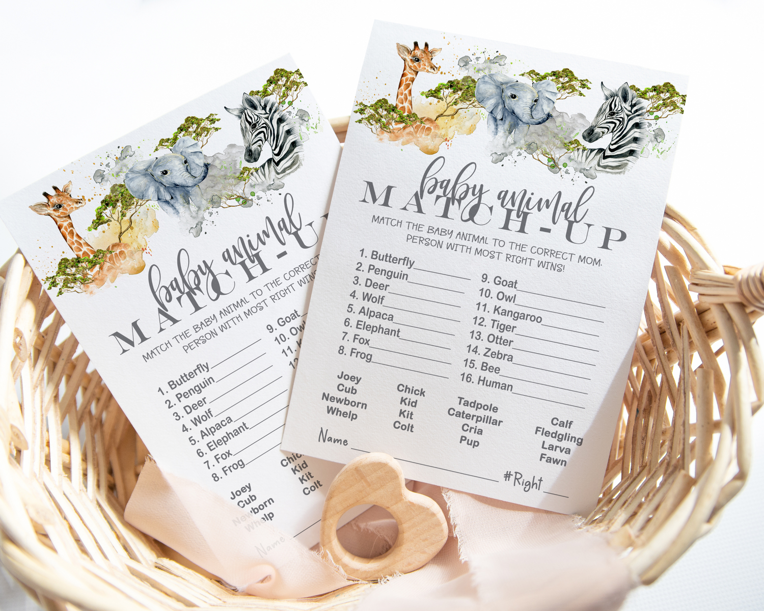 Go wild with joy with our gender-neutral jungle baby shower theme! Delight in a variety of invitations, thank you cards, and games, all adorned with playful wildlife and lush foliage for a truly adventurous celebration.