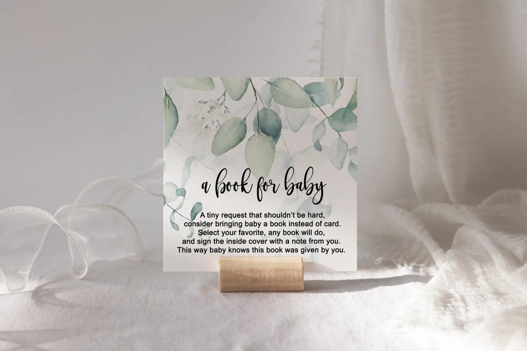 Baby shower bring a book cards