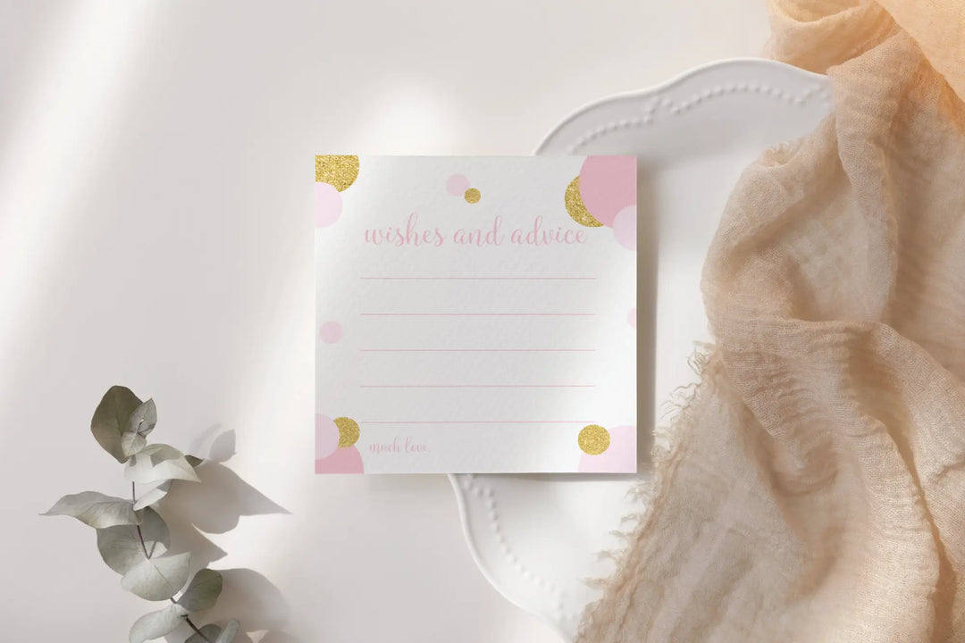 Bridal shower advice cards