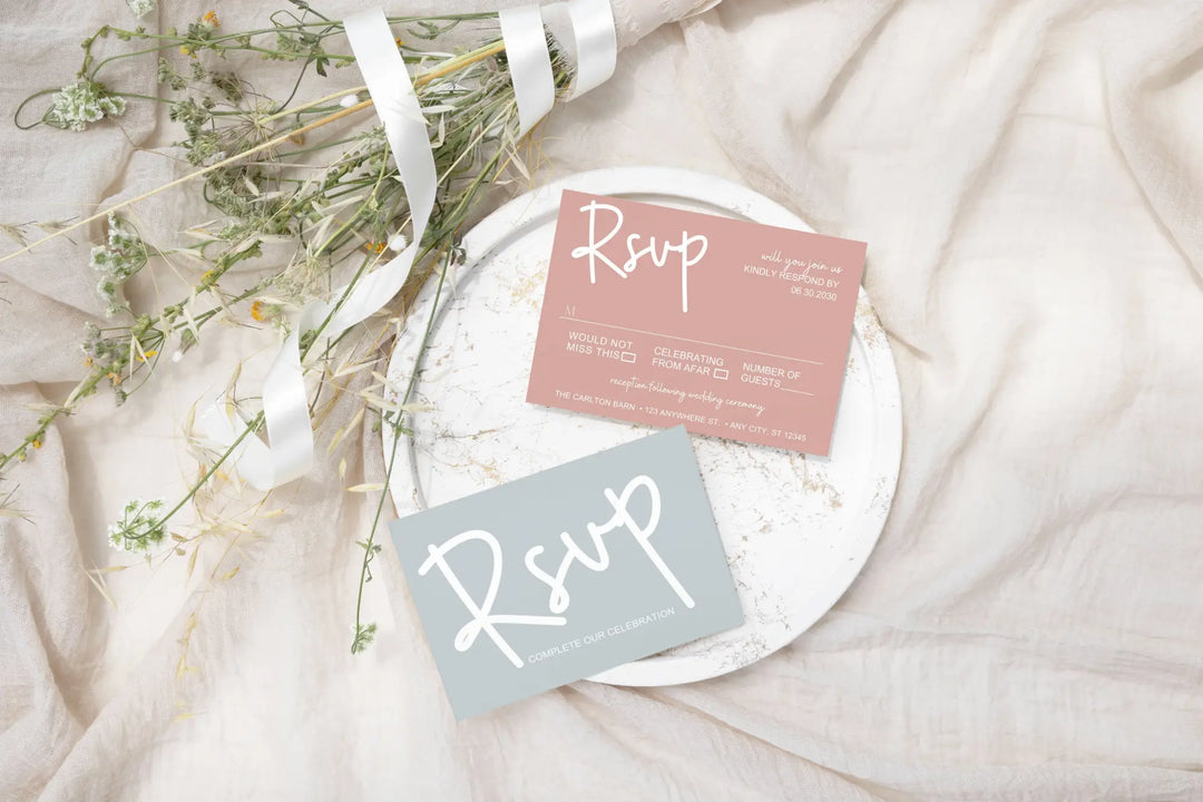 Custom RSVP Cards with Song Choices and Event Details