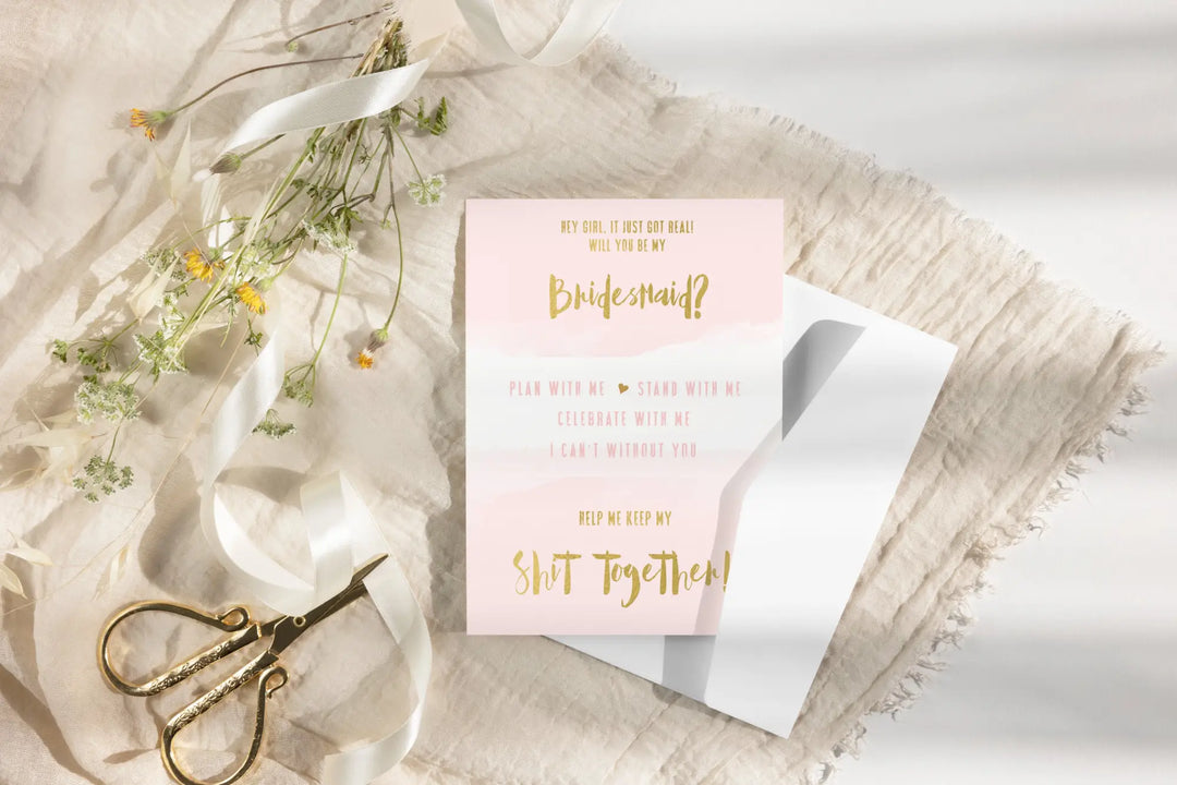 Elegant ’Will You Be My Bridesmaid’ Cards | Personalized