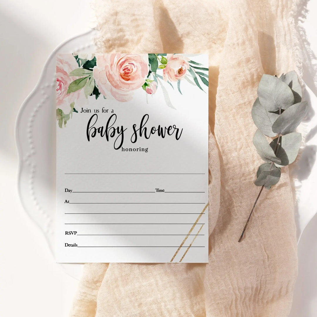 Fill-in-the-blank baby shower invites | paper clever party