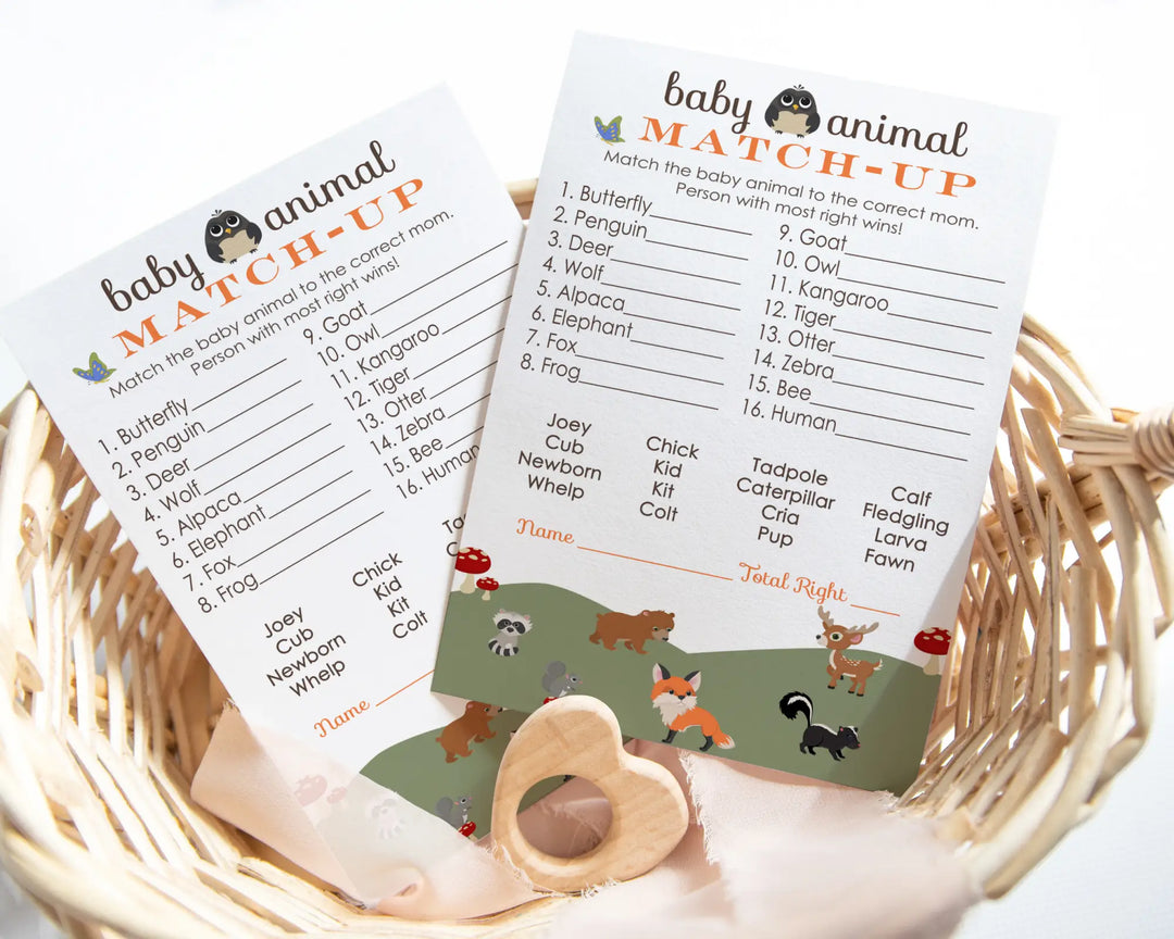 Gender-Neutral Baby Shower Woodland Animals