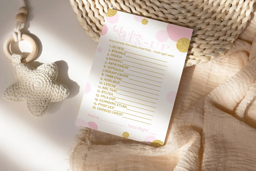 Pink and gold baby shower