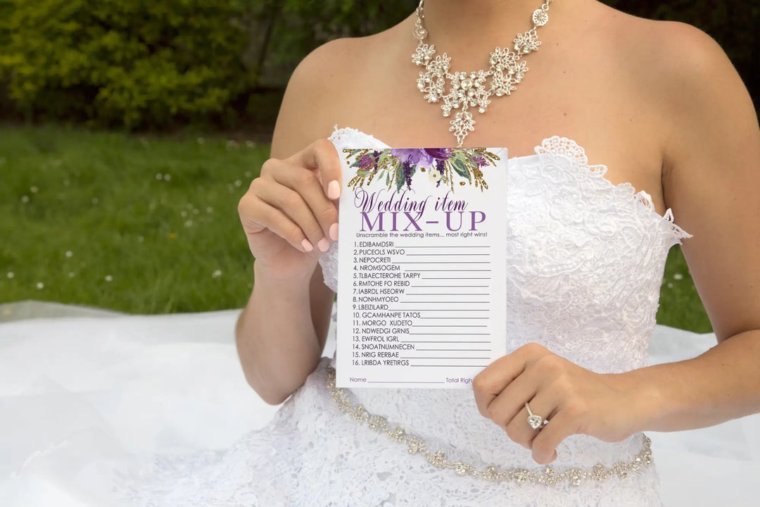 Purple floral wedding theme