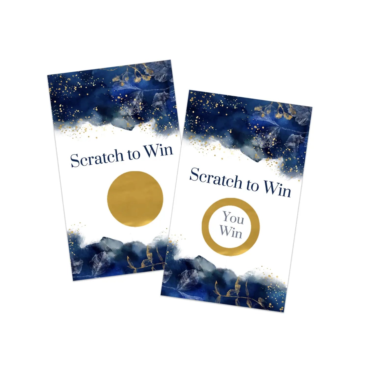 Blue bridal shower games gold - 30 pack - fun scratch off raffle cards wedding game or engagement party ideas modern