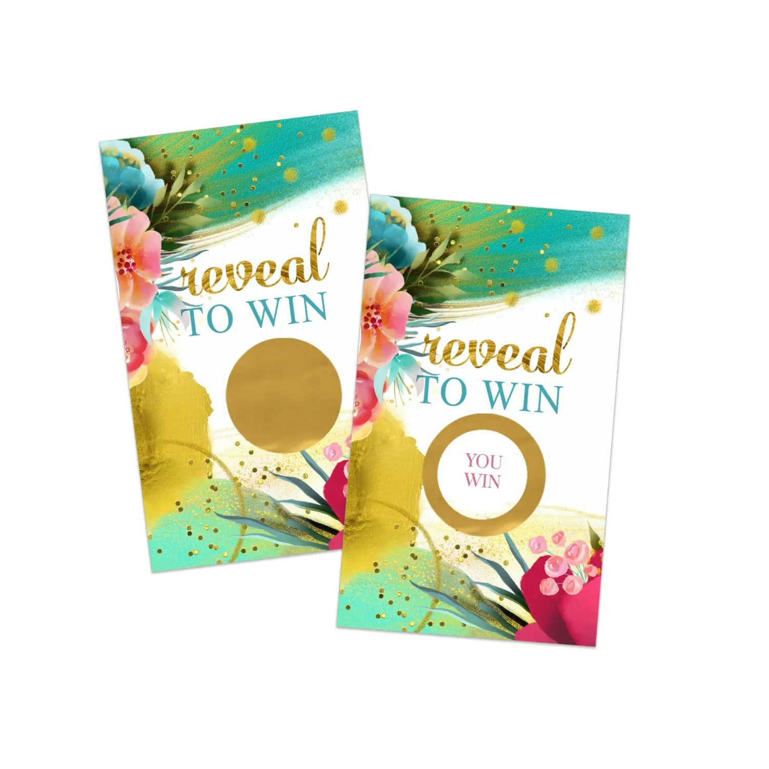 Bridal shower games pink and gold - 30 pack - fun scratch off raffle cards wedding game or engagement party ideas aloha