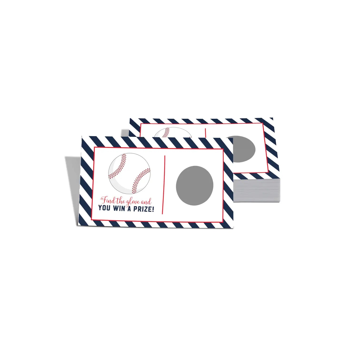 Baseball-themed baby shower scratch-off raffle cards: 28-pack for weddings graduations & parties - party games