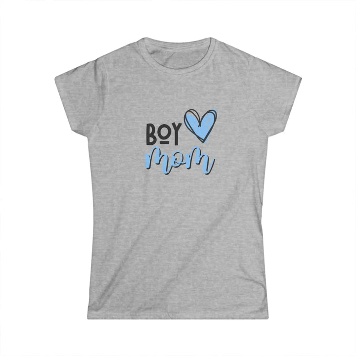 Boy mom graphic tee casual womens shirt perfect gift for mothers birthday present baby shower everyday wear - sport
