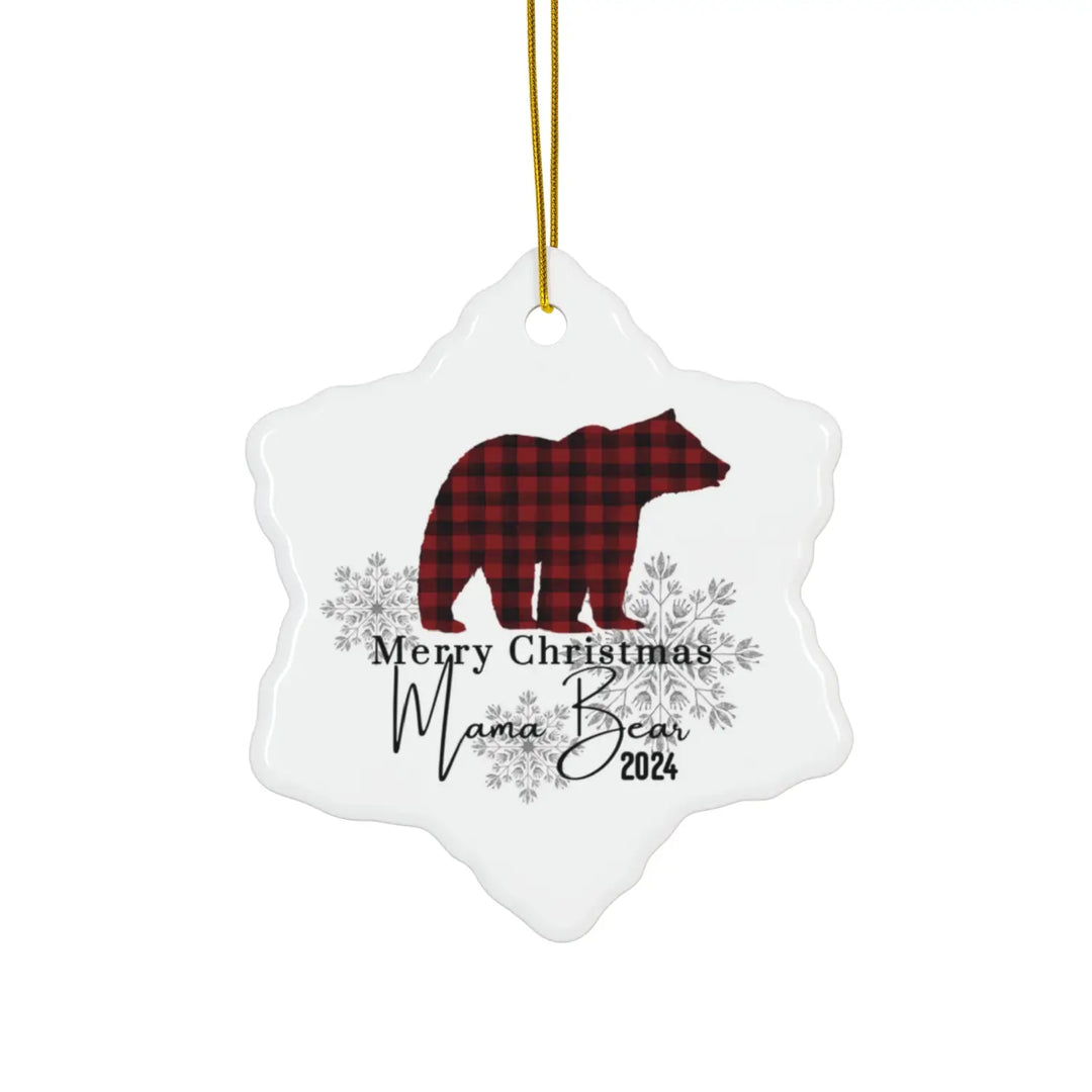 Ceramic ornaments lumberjack style christmas decor personalized xmas tree decoration 4 shapes heart star snowflake
