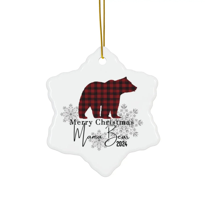 Ceramic ornaments lumberjack style christmas decor personalized xmas tree decoration 4 shapes heart star snowflake