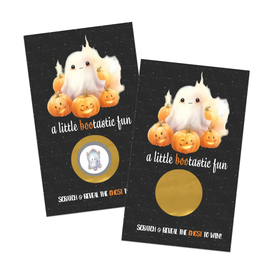 Little Boo Halloween Scratch Off Cards 30 Pack - Pumpkin Baby Shower Games, Boo-Tastic Favors