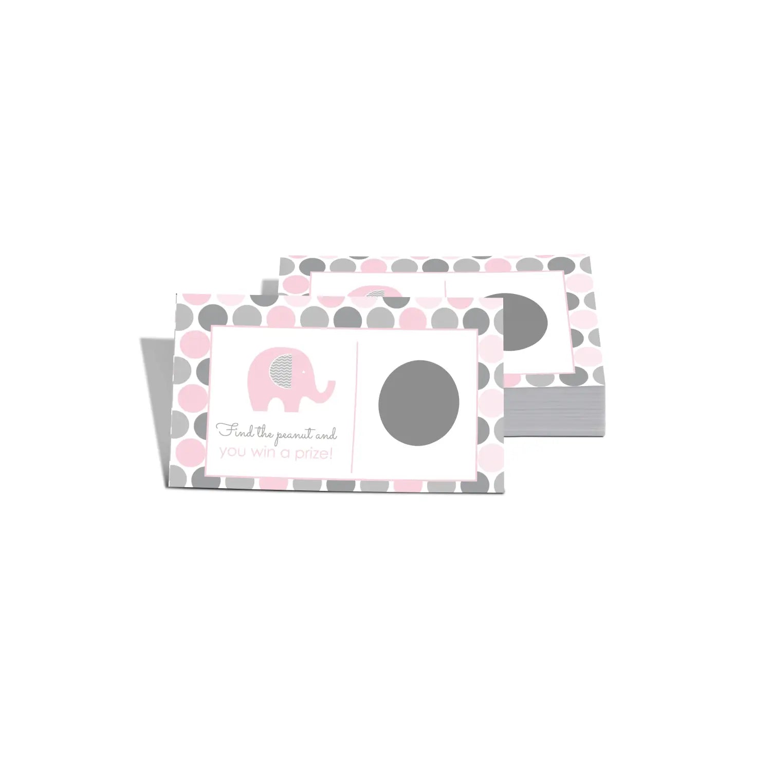 Elephant baby shower games for girls - 30 cards - fun scratch off game guest activities reveal to win prizes cute pink