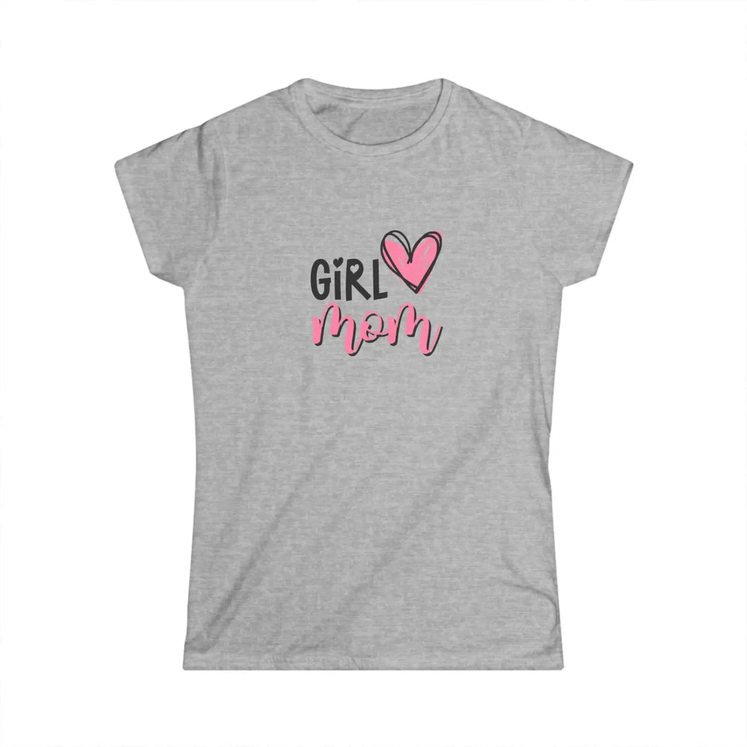 Girl mom softstyle tee - perfect gift for moms mother’s day casual wear birthday family outing - sport grey / s