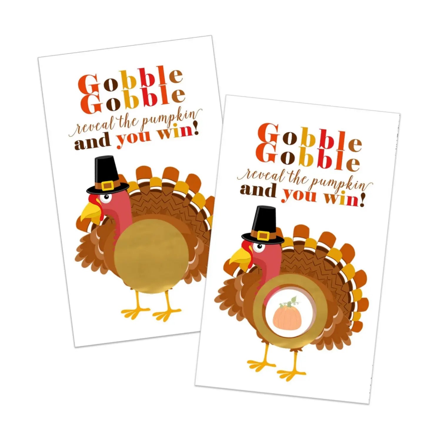 Thanksgiving party games - turkey scratch off cards 30 pack family dinner activities