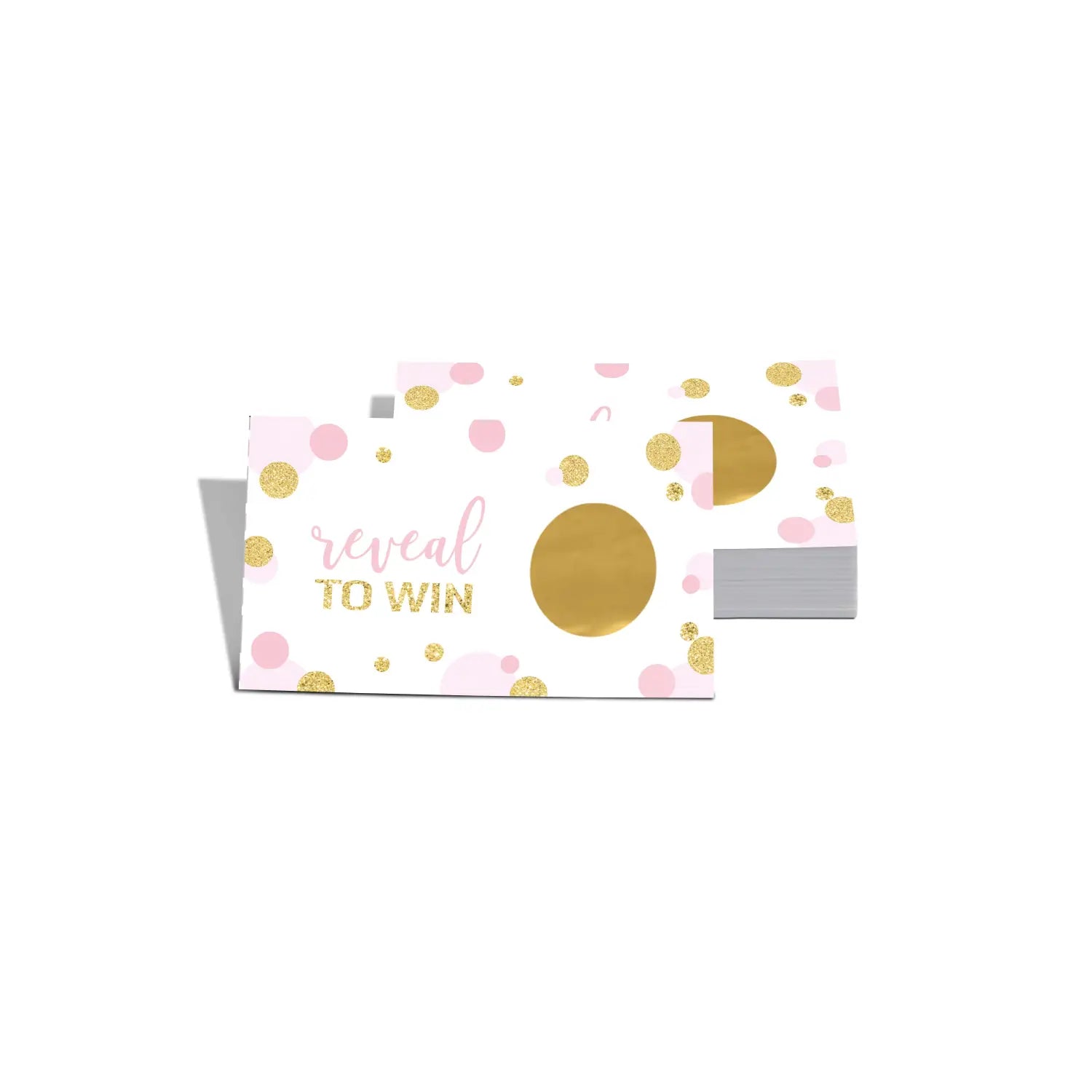 Pink & gold elegance scratch-off game cards (28 pack) - chic for wedding baby showers graduation retirement - party