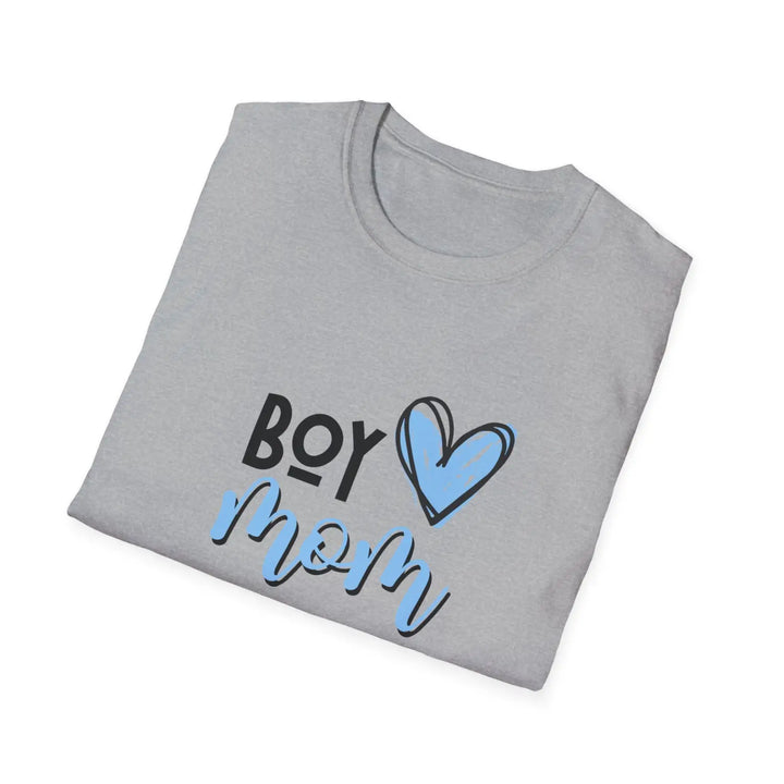 Boy mom softstyle t-shirt cute graphic tee mother’s day gift family love shirt casual everyday wear unisex