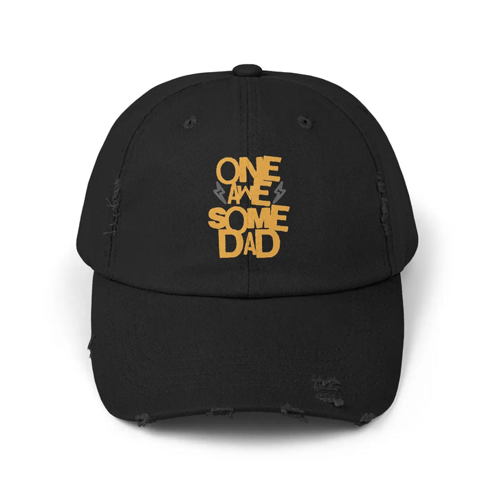 Distressed cap vintage style baseball hat with unstructured body summer outdoor adventure accessory gift for dad