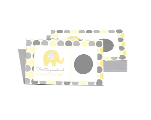 Yellow Elephant Scratch Off Game Cards, 28 Pack - Paper Clever Party