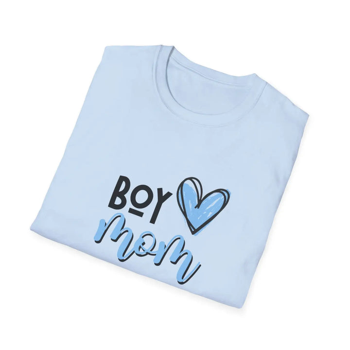 Boy mom softstyle t-shirt cute graphic tee mother’s day gift family love shirt casual everyday wear unisex