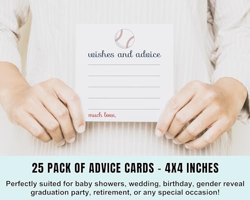 Sports-Themed Advice Cards - Baseball Design - Paper Clever Party