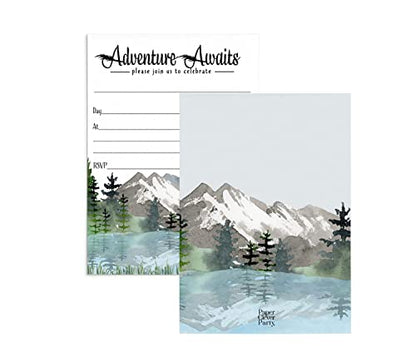 Showers, Graduation, Reception, Rustic Mountain, DIY 5x7 Blank Cards, 25 CountPaper Clever Party