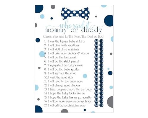 Boys Baby Shower GuessPaper Clever Party