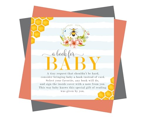 Mama Bee Books for Baby Shower Request Cards - Paper Clever Party