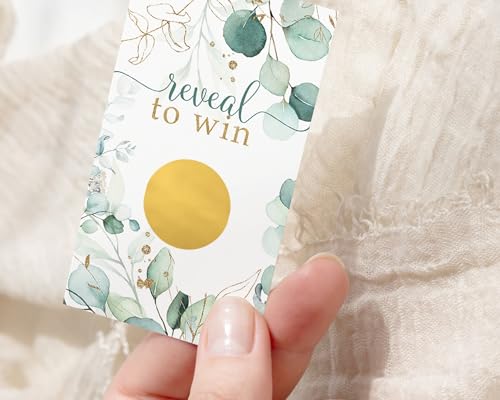 Game Cards (30 Pack) Bridal Shower Activity - Baby Shower Raffle Ticket Drawing - Rustic Wedding Favors Succulent - RevealPaper Clever Party