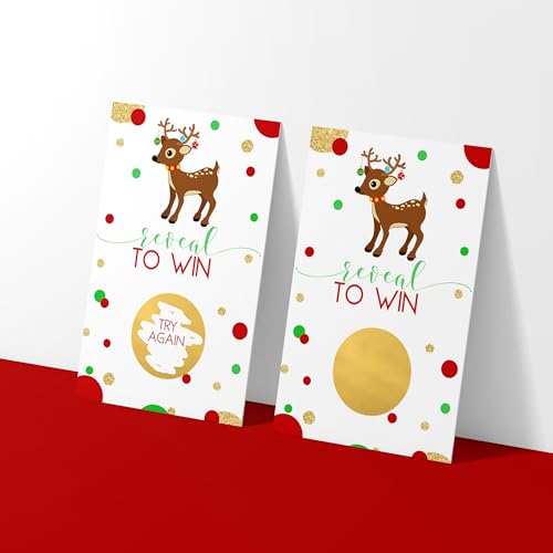 Christmas Party Games Adults, Office, Group, Family, Holiday Scratcher TicketsPaper Clever Party