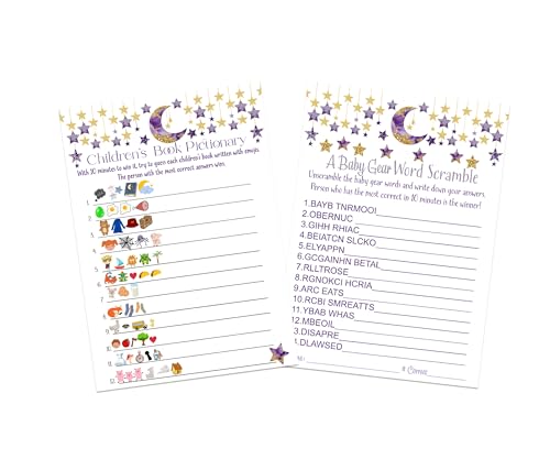 Word Scramble, Double Sided Cards, PurplePaper Clever Party