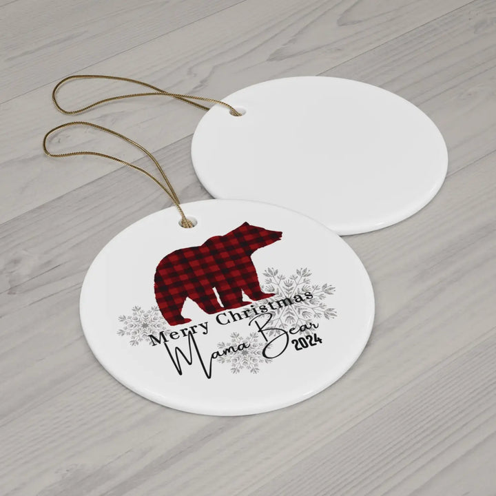 Ceramic ornaments lumberjack style christmas decor personalized xmas tree decoration 4 shapes heart star snowflake