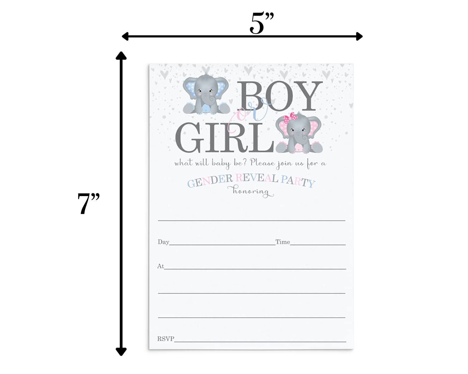 Elephant Gender Reveal InvitationsPaper Clever Party
