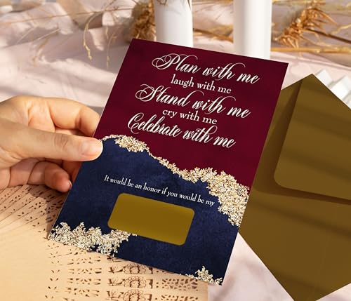 , Wedding Party Proposals Funny, 8 Pack, Modern Themed 4x6 SetPaper Clever Party