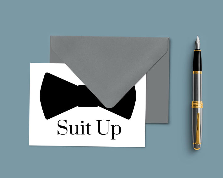 Sophisticated Grey Envelope Groomsmen Cards - 8-Pack - Paper Clever Party