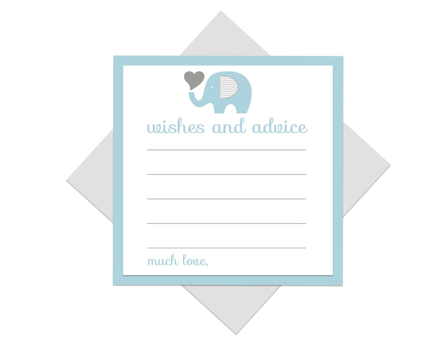 Royal Prince Blue Elephant Advice Cards - Paper Clever Party